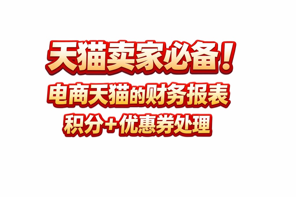 天猫卖家必备！电商天猫的财务报表，积分 + 优惠券处理